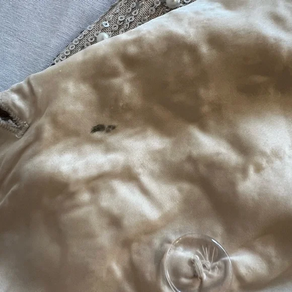 MABLE Silver Sequin With Pearls Women's Statement Piece Blazer NWT - Picture 10 of 13